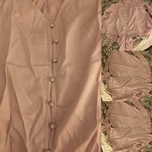 Pink button down blouse